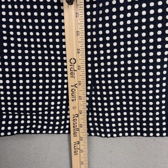 Vineyard Vines Skirt Womens 12 Blue White Polka Dot Cotton Lined Preppy Casual - Picture 11 of 13